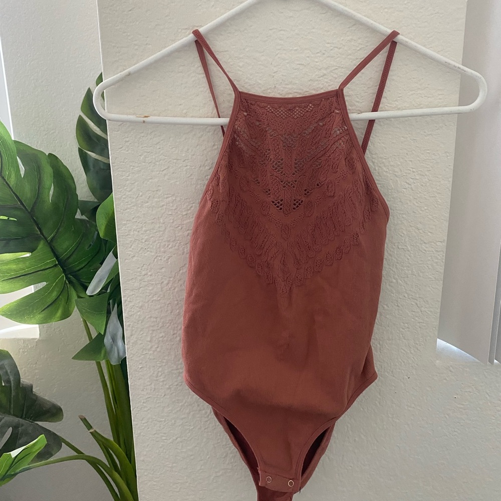 Free People intimately high neck halter bodysuit